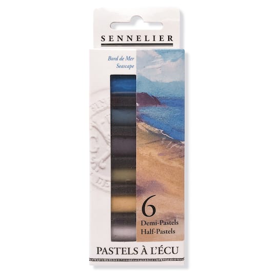 Sennelier Seaside Extra-Soft Half-Pastel Set, 6ct.